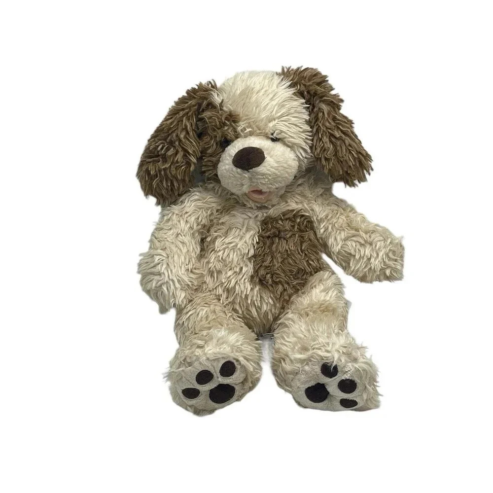 Build A Bear BABW Plush SHAGGY DOG Cream & Brown Puppy Stuffed Toy 16" RETIRED